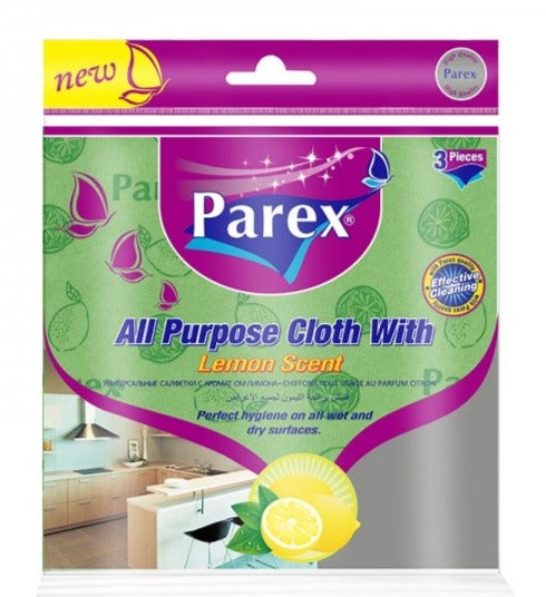 Parex All purpose Cloths with Lemon Scent 3 Pieces 38 x 35cm Regular
