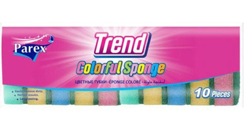 Parex Trend Colorful Sponge 10 Pieces Regular
