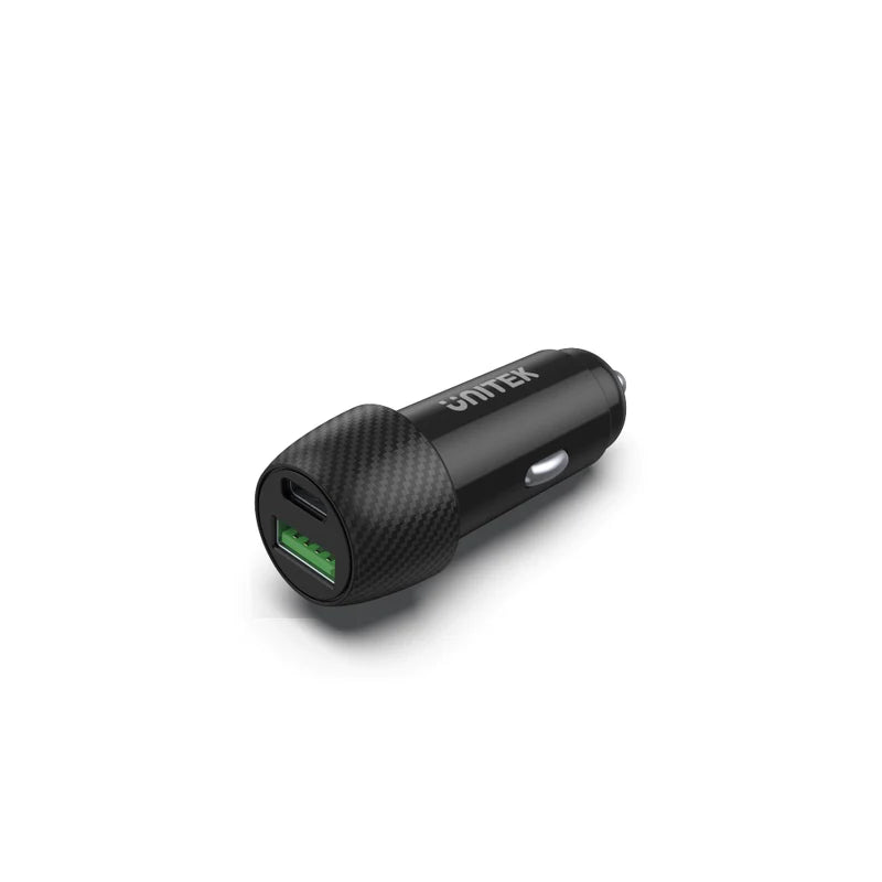 Unitek Powertrain Duo 38W 2 Ports Car Charger with PD and QC P1400A | Car Charger Unitek Powertrain Duo 38W 2 Ports Car Charger with PD and QC P1400A | Car Charger