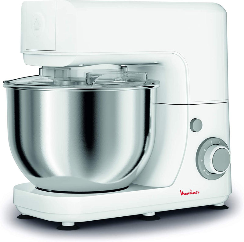Moulinex 800W 4.8Ltr Steel Bowl Kitchen Machine White QA150127