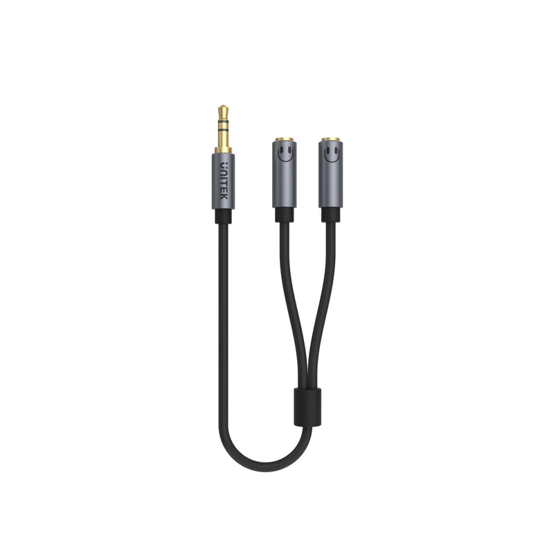 Unitek 0.2M, 3.5MM AUX Audio Cable - Male to 2*Female Y-C956ABK