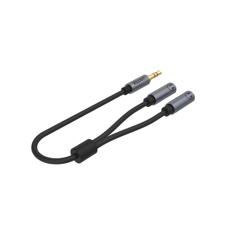 Unitek 0.2M, 3.5MM AUX Audio Cable - Male to 2*Female Y-C956ABK