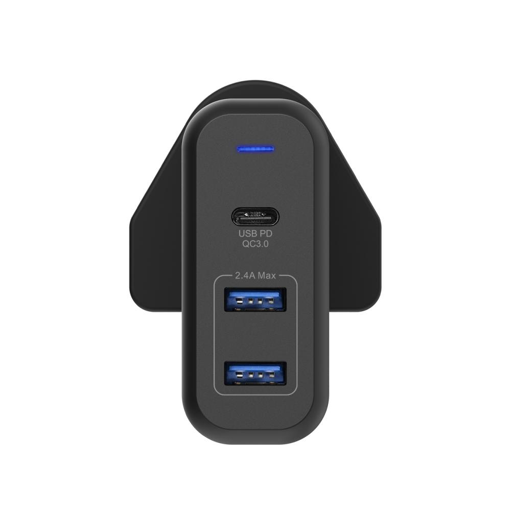 Unitek 60W USB-C PD QC3 3-Port Wall Charger UK Type P1103A | Computer Accessories Unitek 60W USB-C PD QC3 3-Port Wall Charger UK Type P1103A | Computer Accessories