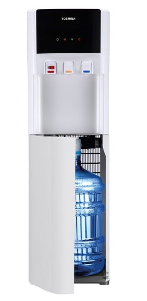 Toshiba Bottom Loading Water Dispenser Hot Cold Normal Water Stainless Steel Water Suck Pipe Child Safety Lock White RWF-W1615BU(W1)