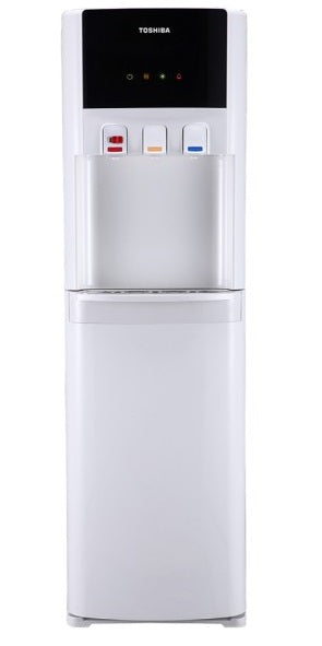 Toshiba Bottom Loading Water Dispenser Hot Cold Normal Water Stainless Steel Water Suck Pipe Child Safety Lock White RWF-W1615BU(W1)