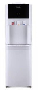Toshiba Water Dispenser Top Loading Hot Cold And Normal Water 20ltr Big Cabinet Child Safety Lock White RWF-W1766TU(W1)