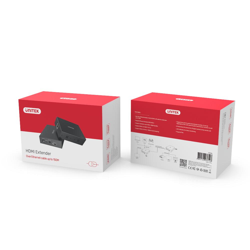 Unitek HDMI Extender Over Ethernet Cable, Black Color | Computer Accessories Unitek HDMI Extender Over Ethernet Cable, Black Color | Computer Accessories