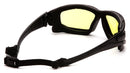 Pyramex Force Safety Glasses Black Frame With Amber Anti Fog Lens 48 G SB7030SDT
