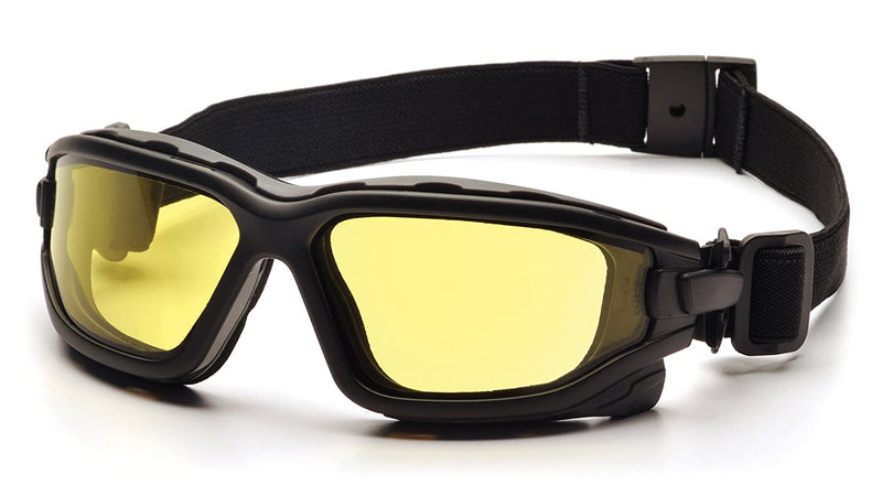 Pyramex Force Safety Glasses Black Frame With Amber Anti Fog Lens 48 G SB7030SDT