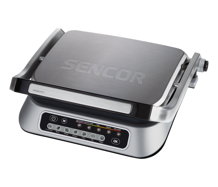 Sencor 2100W 3 Operating Position Intelligent Grill with 7 Programs Silver SBG 6030SS