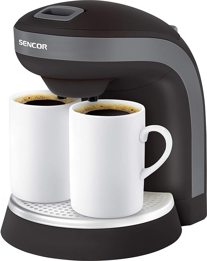 Sencor 350W Coffee Maker with 2 Nozzles Black and Grey SCE 2000BK