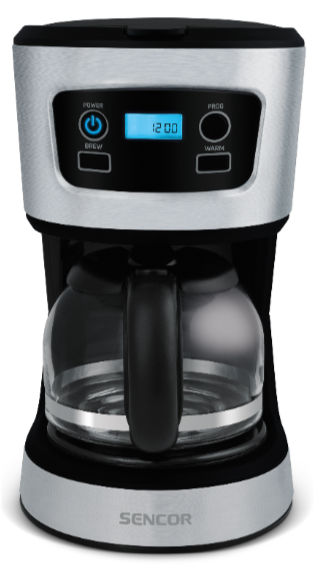 Sencor 700W Coffee Maker with Glass Kettle Black and Silver SCE 3700BK