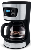Sencor Coffee Maker 700W with Glass Kettle Black and Silver SCE 3700BK