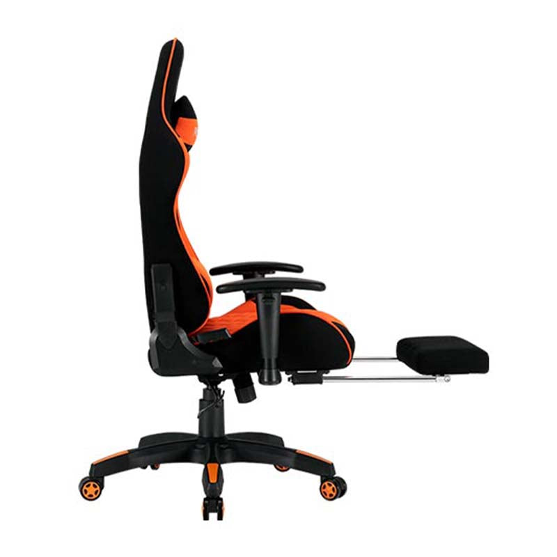 Meetion Fully Featured Reclining Gaming Chair with Footrest Black+Orange MT-CHR25