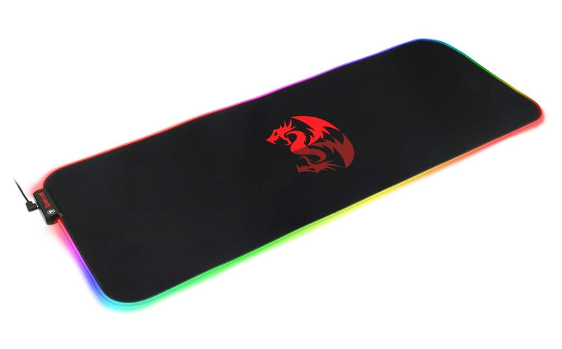 Redragon P027 RGB Wired Mouse Pad with Backlight Non-slip Rubber Base Stiched Edges 800 x 300 x 3mm