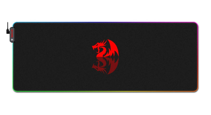 Redragon P027 RGB Wired Mouse Pad with Backlight Non-slip Rubber Base Stiched Edges 800 x 300 x 3mm