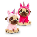 Keel Toys 14cm Pugsley in Unicorn Onesie 2 Asstd