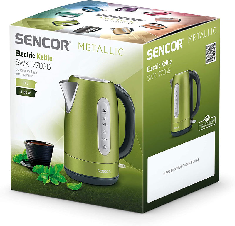 Sencor Electric Kettle 1.7L Green SWK 1770GG