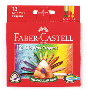 Faber-Castell Wax Crayon Triangular 105mm 12 Color