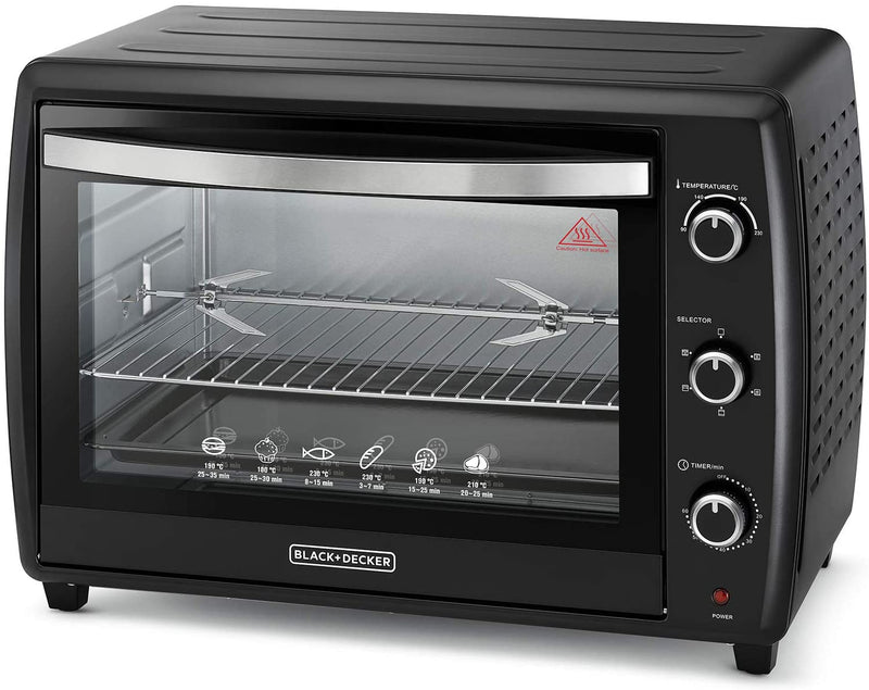 Black & Decker 70L Double Glass Multifunction Toaster Oven With Rotisserie For Toasting/Baking/Broiling TRO70RDG-B5