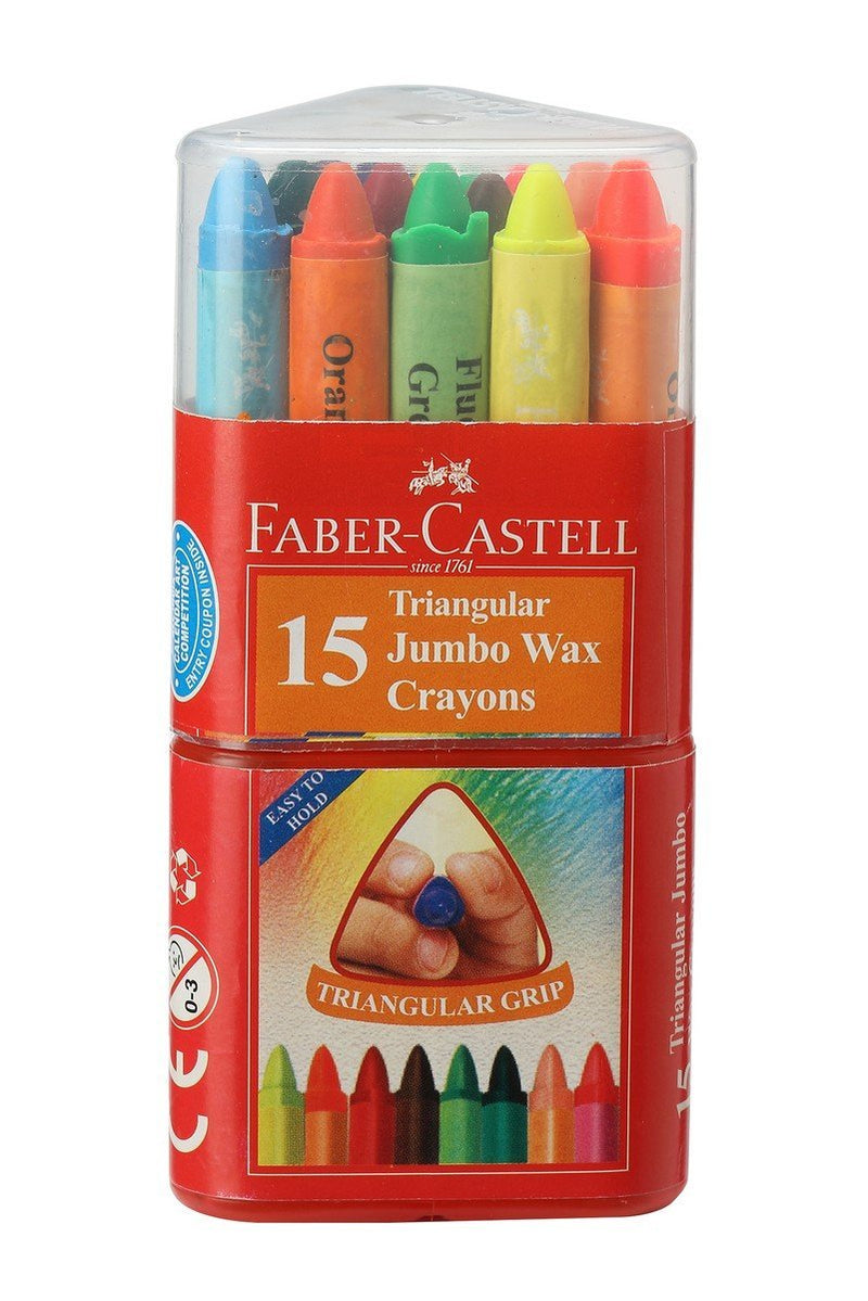 Faber-Castell Grip Wax Crayons Set of 15