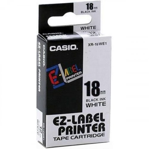 Casio Label Printer Tape XR-18WE1-W-DJ1