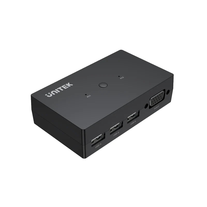 Unitek VGA KVM Switch 2 In 1 Out with 3-Port USB2.0 Hub U-8709ABK | Computer Accessories Unitek VGA KVM Switch 2 In 1 Out with 3-Port USB2.0 Hub U-8709ABK | Computer Accessories