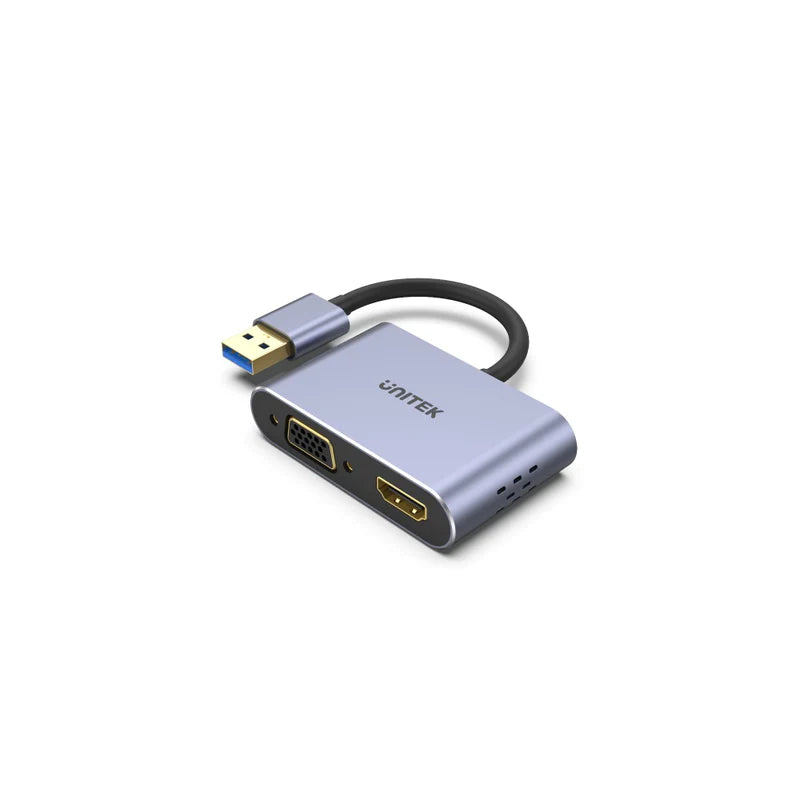 Unitek 2-in-1 USB 3.0 to HDMI and VGA 1080P Adapter V1304A