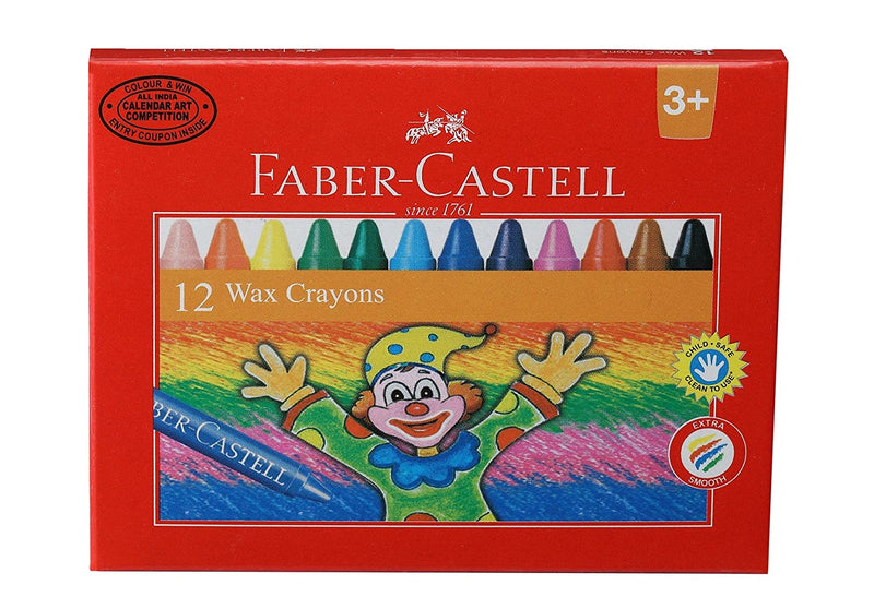 Faber-Castell Wax Crayon Regular 75mm 12color