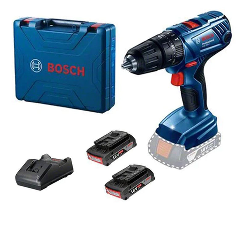 Bosch Cordless Impact Drill GSB 180-LI + 2 Battery BO06019F83L6 + 1 Charger - Made In Malaysia