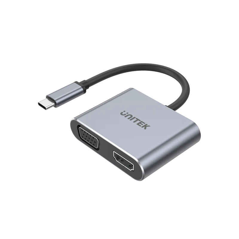 Unitek USB3.1 Type-C To HDMI (4K 60Hz) +VGA Adapter with MST V1126A | Computer Accessories Unitek USB3.1 Type-C To HDMI (4K 60Hz) +VGA Adapter with MST V1126A | Computer Accessories