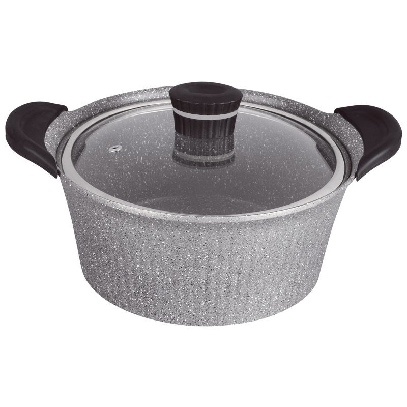 Vague Grey Cooking Pot 20 cm with 2 Silicone Handle Covers