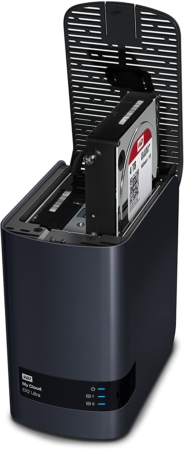 Western Digital Diskless My Cloud EX2 Ultra NAS Hard Drive LAN 0TB Marvell ARMADA 385 Dual Core 1.3 GHz SATA to Gigabit Ethernet WDBVBZ0000NCH-EESN