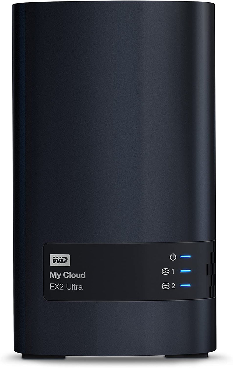 Western Digital Diskless My Cloud EX2 Ultra NAS Hard Drive LAN 0TB Marvell ARMADA 385 Dual Core 1.3 GHz SATA to Gigabit Ethernet WDBVBZ0000NCH-EESN