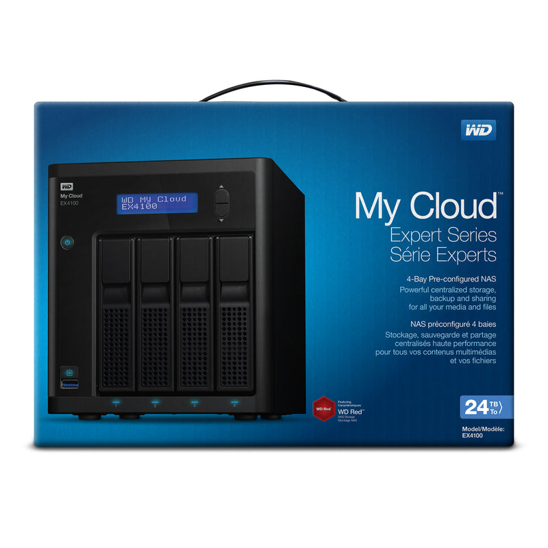 Western Digital 24TB My Cloud EX4100 Expert Series 4-Bay Network Attached Storage WDBWZE0240KBK-EESN