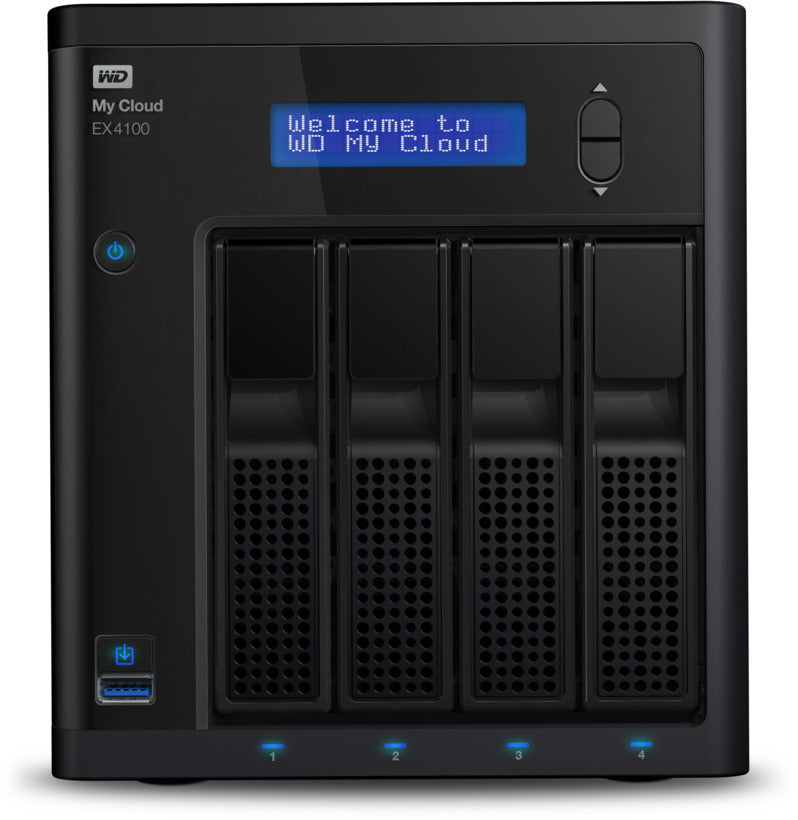 Western Digital 40 TB My Cloud EX4100 Expert Series 4-Bay Network Attached Storage WDBWZE0400KBK-EESN