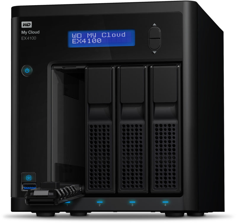 Western Digital 56 TB My Cloud EX4100 Expert Series 4-Bay Network Attached Storage Black WDBWZE0560KBK-EESN
