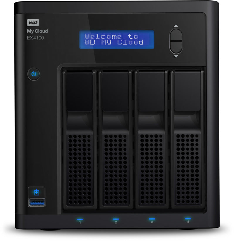 Western Digital 56 TB My Cloud EX4100 Expert Series 4-Bay Network Attached Storage Black WDBWZE0560KBK-EESN