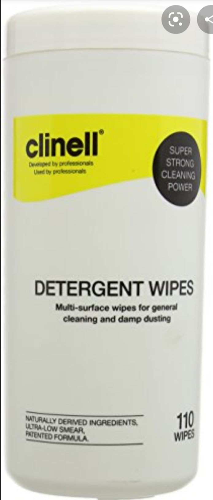 Clinell Detergent Wipes-110 Pieces Wipes
