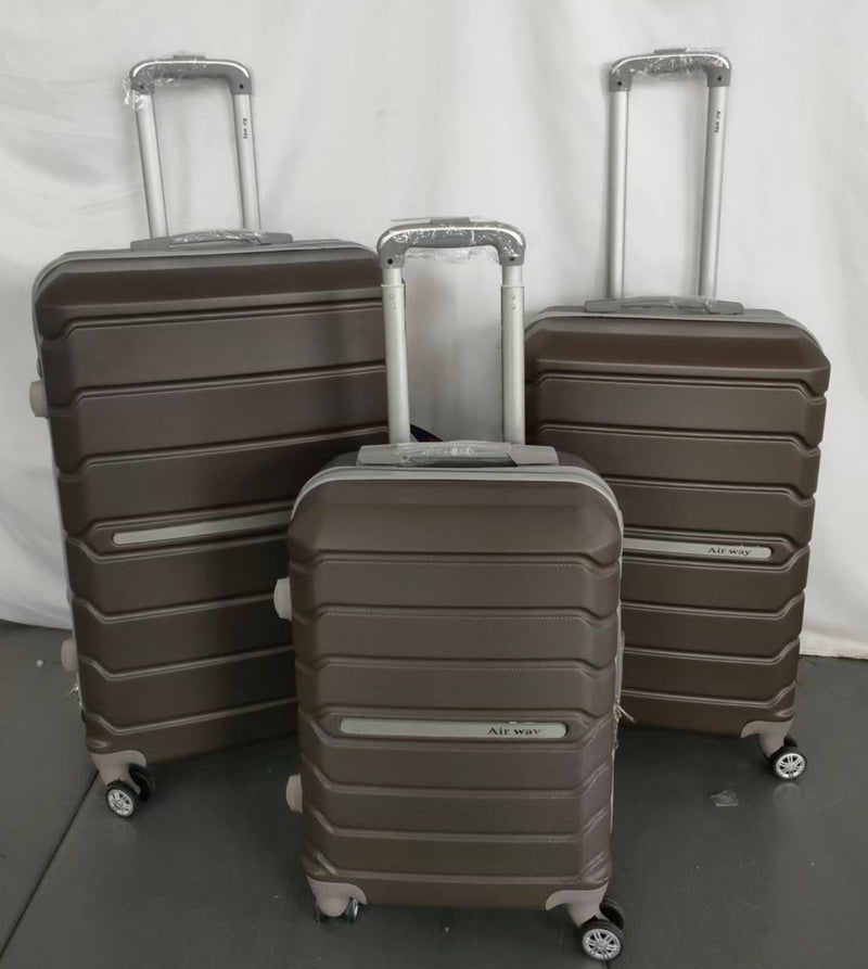 Airways Lightweight ABS Luggage Trolley 3 Pcs Set