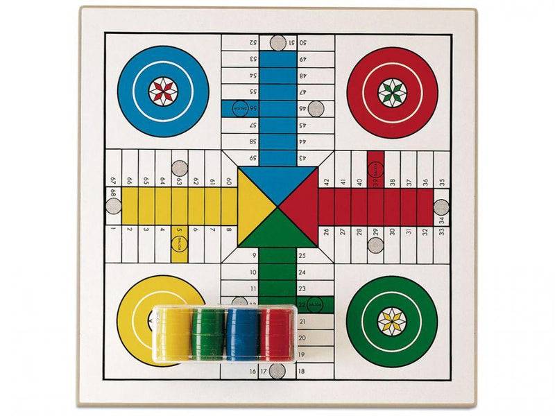Wooden Parcheesi-Goose Board With ACC. 33X33 CM