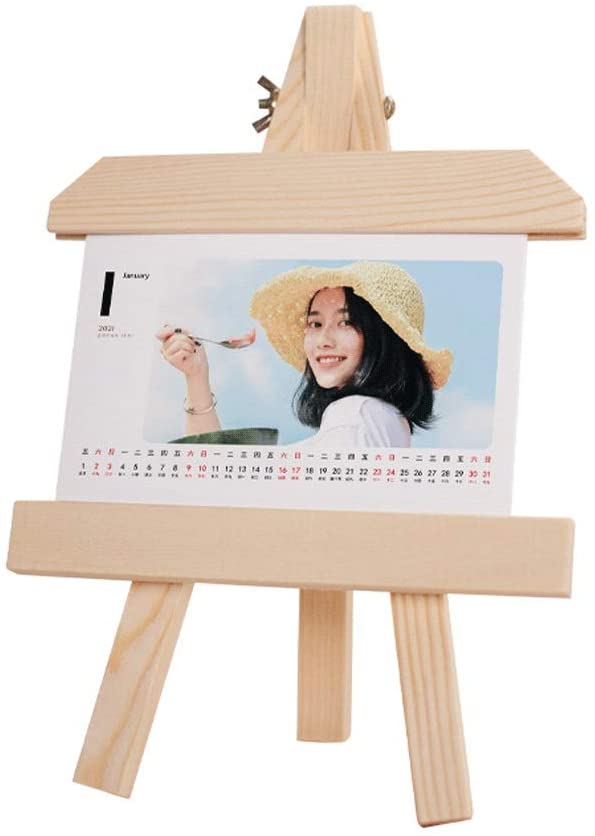 Wooden Photo Frame, Small Easel Tripod With Print