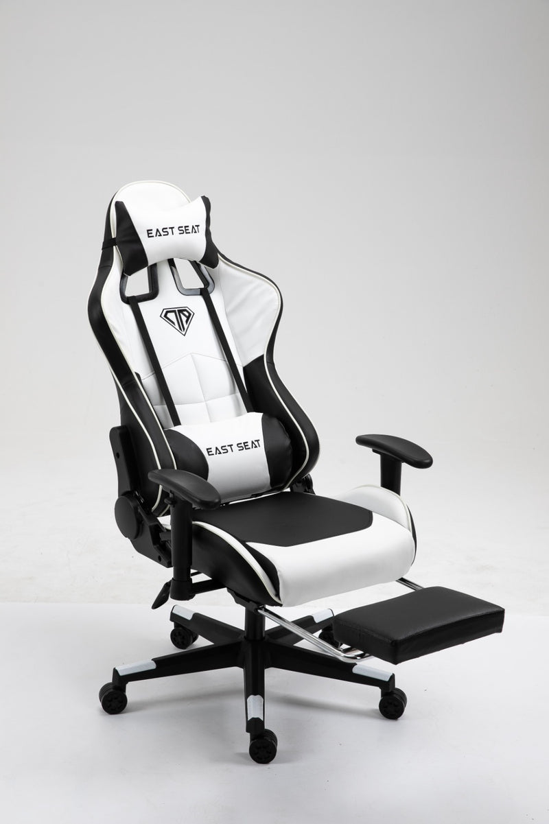 Chaho East Seat Gaming Chair with Foot Rest White YT-011W