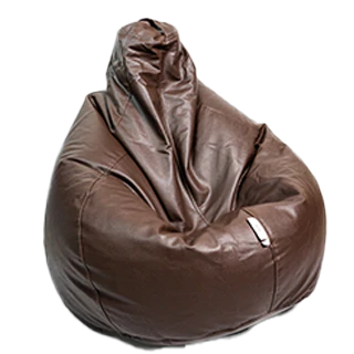 Bean Bag Leatherette Jumbo Coffee Brown