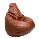 Bean Bag Leatherette Jumbo Tan Brown