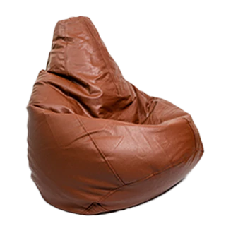 Bean Bag Leatherette Jumbo Tan Brown