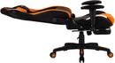 Meetion Fully Featured Reclining Gaming Chair with Footrest Black+Orange MT-CHR22