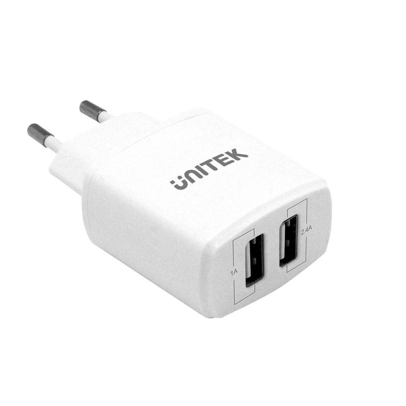 Unitek 17W 2-Port USB Smart Wall Charger