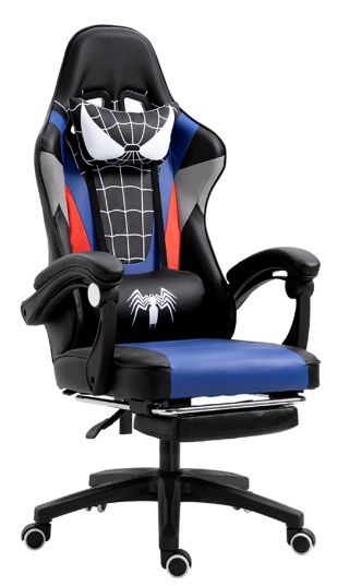 Chaho Manthon SpiderMan Gaming Chair with Foot Rest Black ZZX-801B