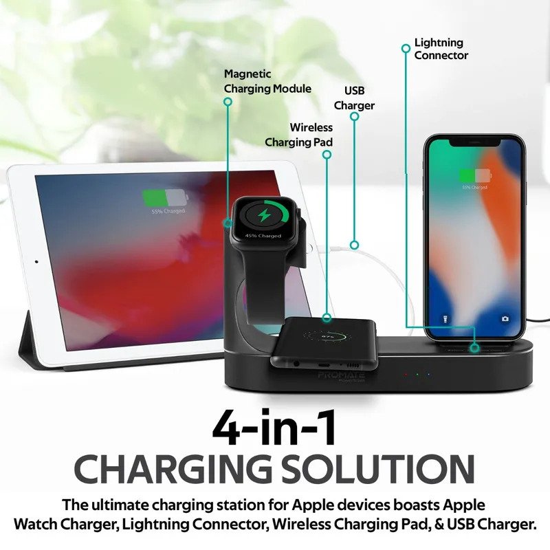 Apple MFI Charging Dock 18W Power Delivery 10W Wireless Charger For Smartphones And Airpods